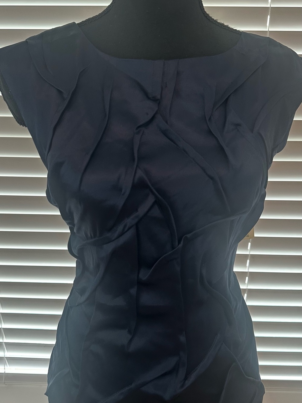 Alice + Olivia Navy Sculpted Sheath Mini Dress - Picture 2 of 6